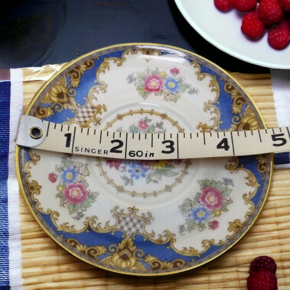 Shelley Bone China Espresso Cup & Saucer Flat Demi Set Sheraton Blue England - Picture 15 of 16